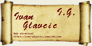 Ivan Glavčić vizit kartica